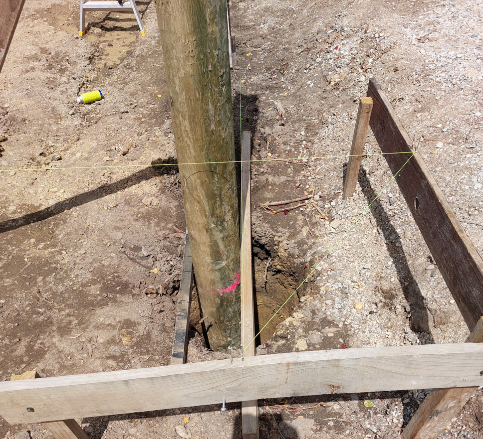 5 EC Poles going in and adjust holes cont LR