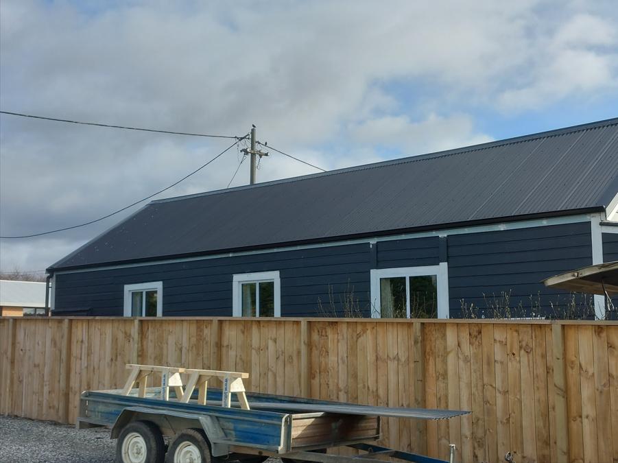 Main Pratt St Waikouaiti Completed roof from the right side of the house with a view from the RSA carpark