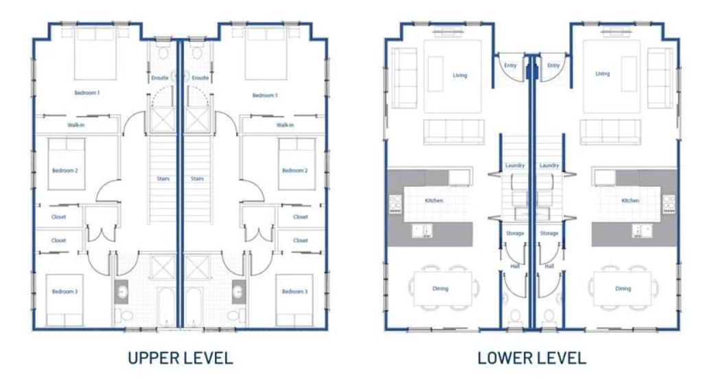 2 Hereford Duplex Clever Living Homes Floorplan JDBuilders