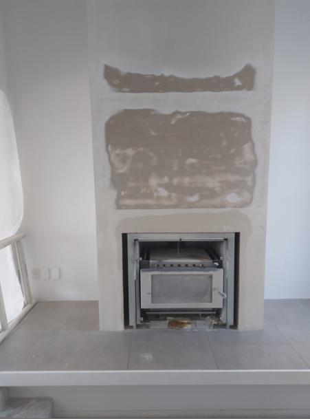 21 Rural Lifestyle Property Herbert View of the fireplace in the nook with existing gib above it JDBuilders