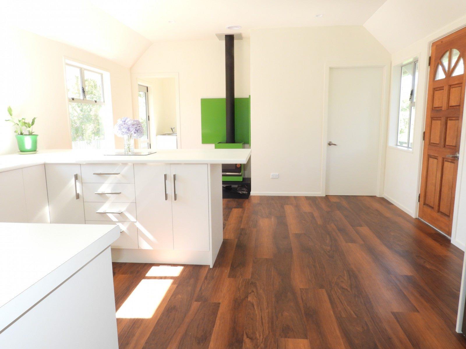 3 66 Norwich St, Hampden Renovation of kitchen showing another of the new benchtop and flooring JDBuilders