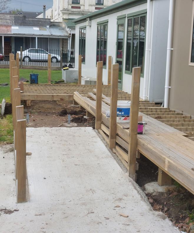 37 Fenwick Primary School, Oamaru Removal of timber section of the ramp completed JDBuilders