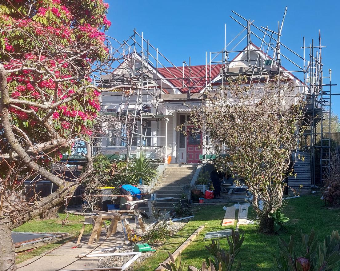 A27 9 Fifield St, Roslyn, Dunedin View of the house from the front with the renovation making good progress JDBuilders