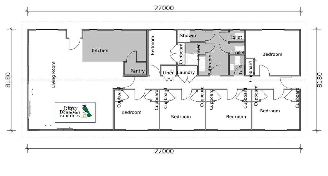 Clever Living Homes SEASONAL Accommodation Floorplan with JDBuilders Logo