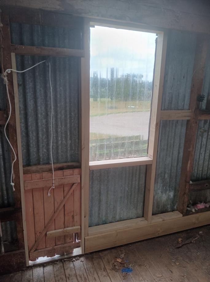 13 2866 Herbert Hampden Road, Waitaki Replacement studs inserted to fix sheep exit in shearing shed that was damaged due to storm damage JDBuilders