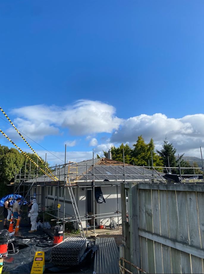 2 254 Brockville Rd, Brockville, Dunedin Removal of Asbestos roofing has begun JDBuilders