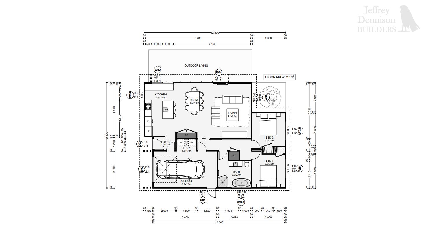 Mornington Floor Plan Concept for New House JDBuilders