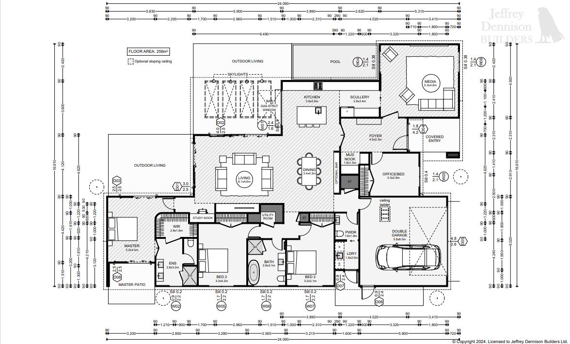 Mosgiel Floor Plan Concept for New House JDBuilders