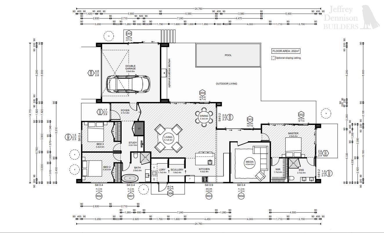 Oamaru Floor Plan Concept for New House JDBuilders