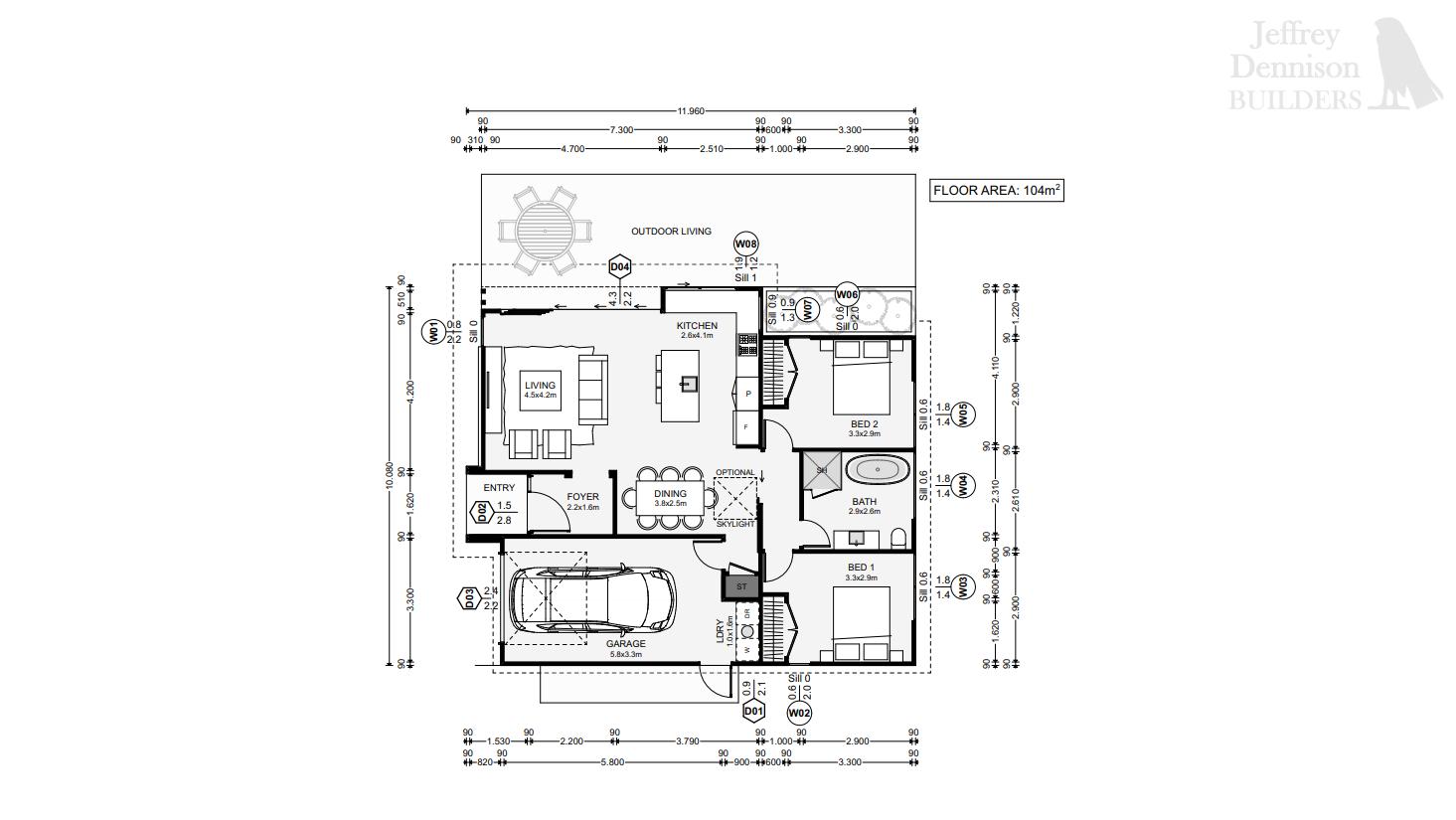Portobello Floor Plan Concept for New House JDBuilders