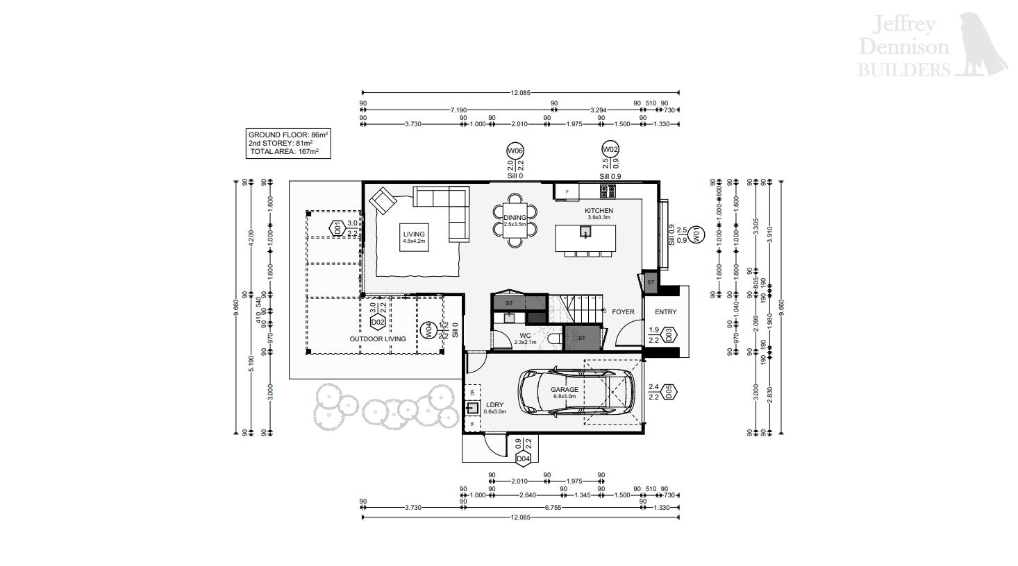 Roslyn Floor Plan Concept for New House JDBuilders