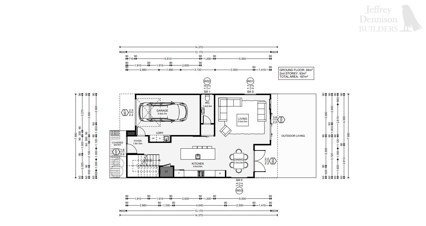 St Kilda Floor Plan Concept for New House JDBuilders