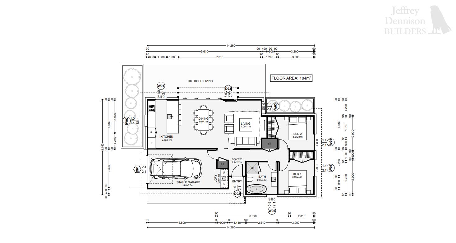 Waitaki Floor Plan Concept for New House JDBuilders