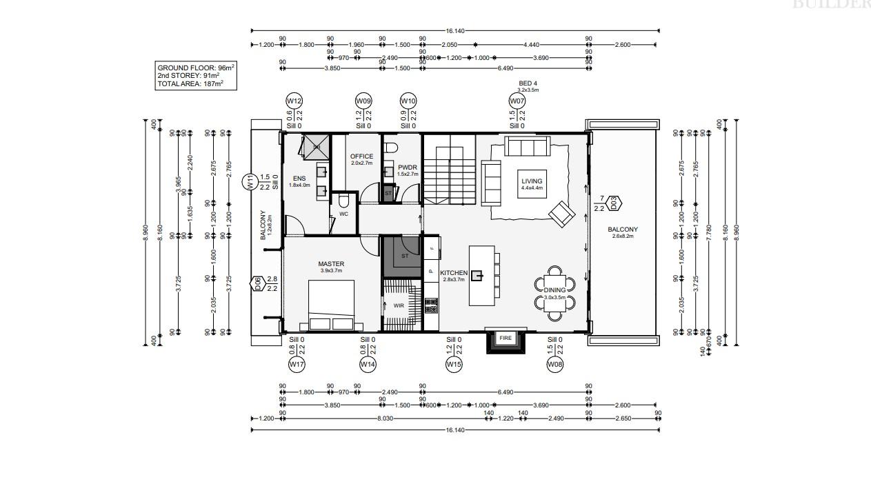 Riverstone Second Storey Floor Plan for New House JDBuilders