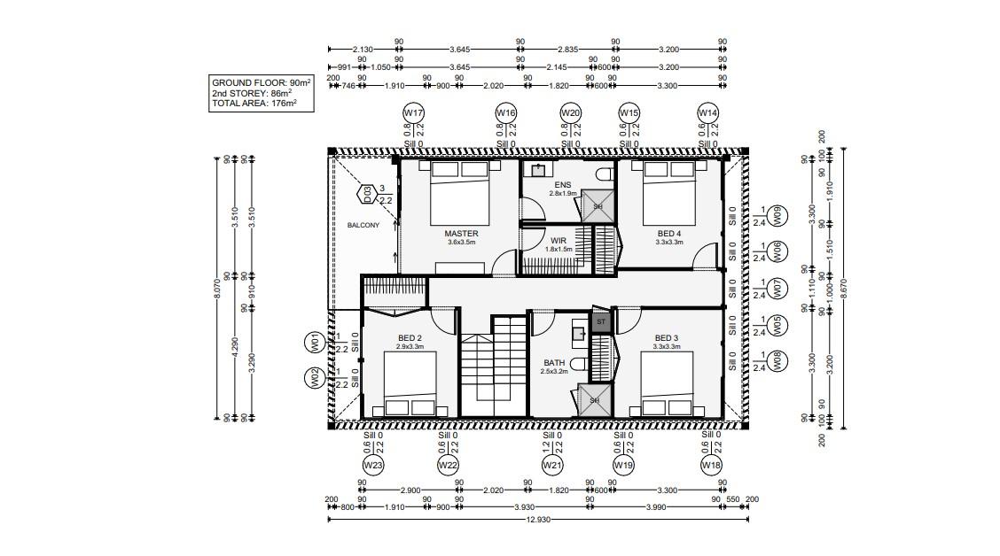 St Clair Second Storey Floor Plan for New House JDBuilders