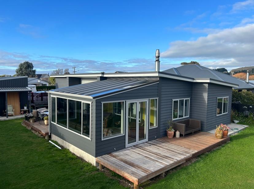 7 Ariel shot looking down on the newly completed conservatory in Karitane JDBuilders