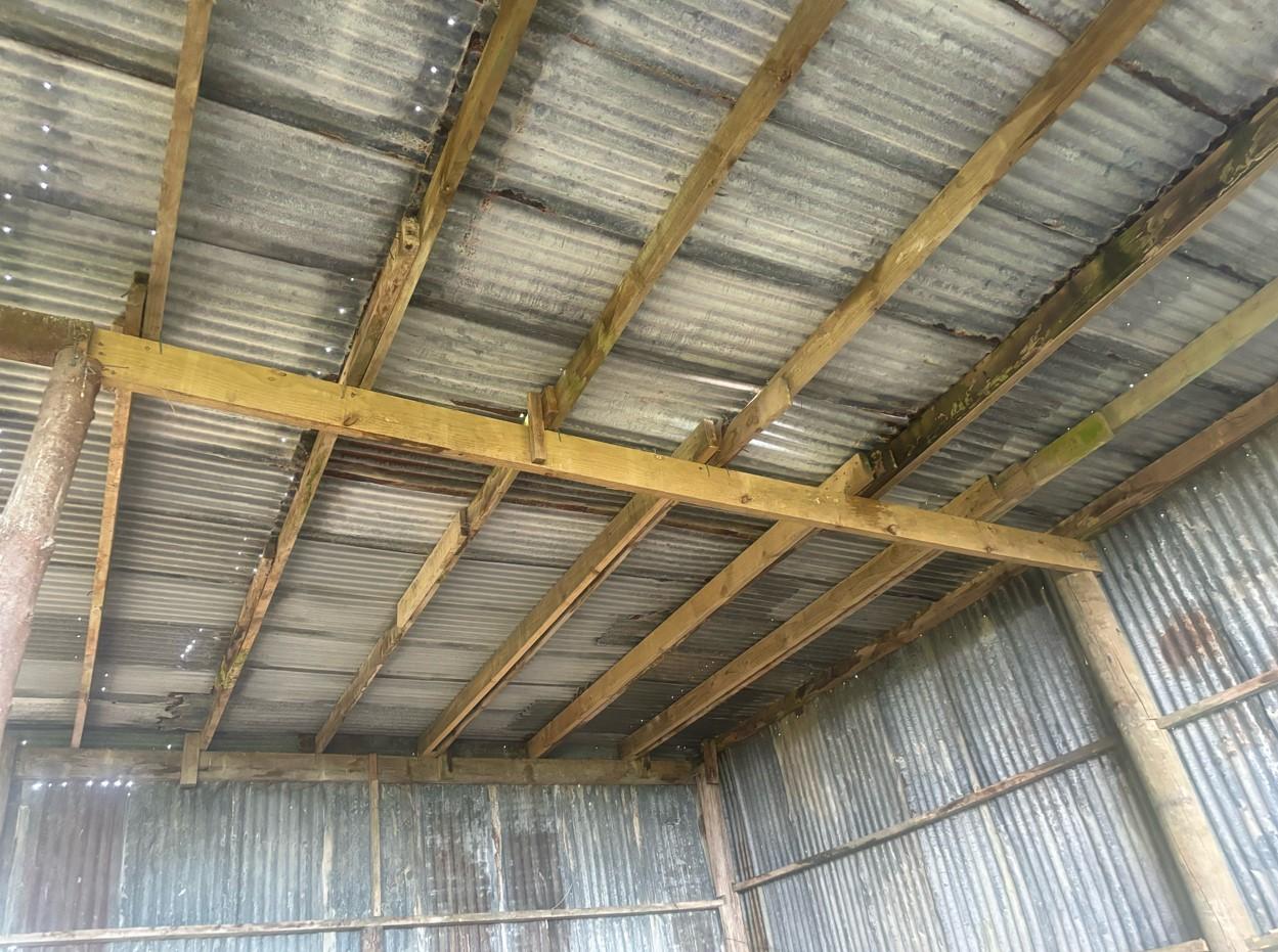 2 Close up of the completed repairs inside the farm shed at Hampden JDBuilders