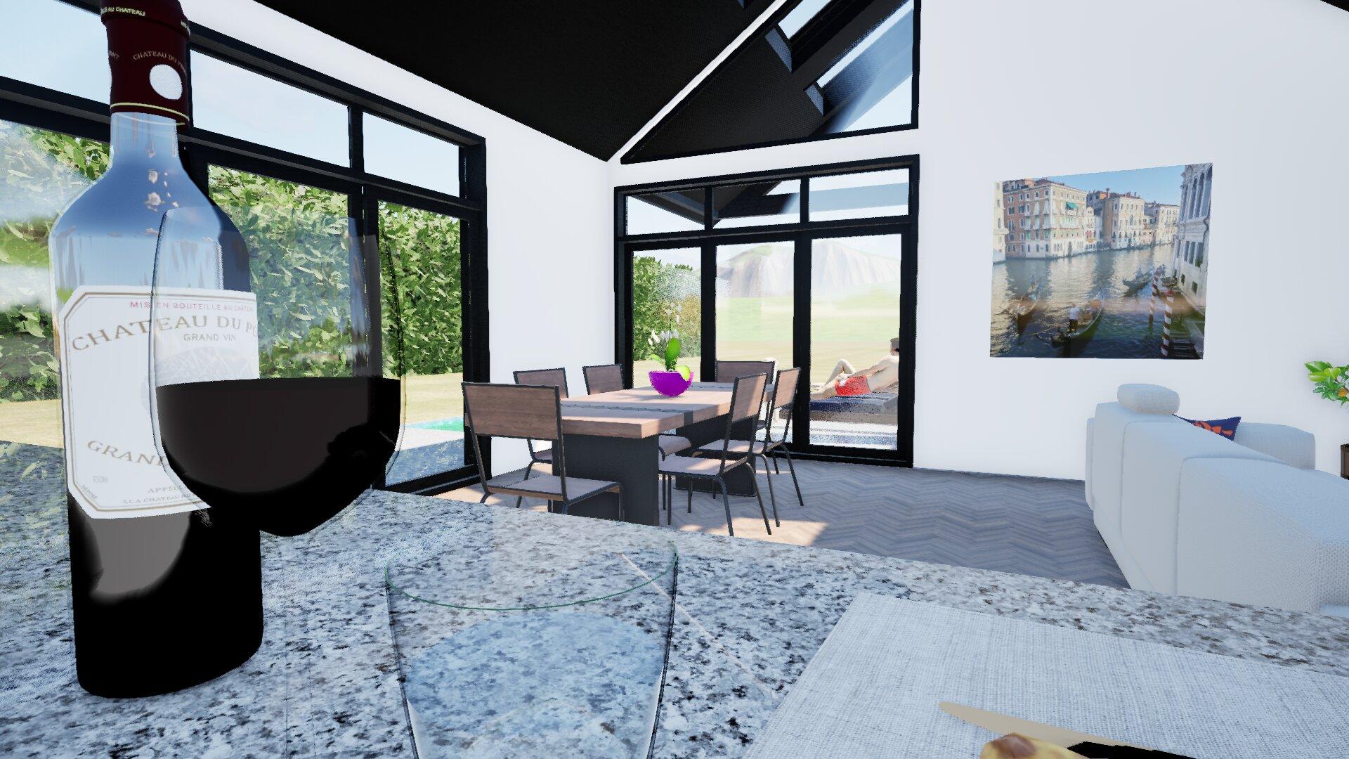 4 Arrowtown interior with a view from the kitchen looking outside to the pool JDBuilders