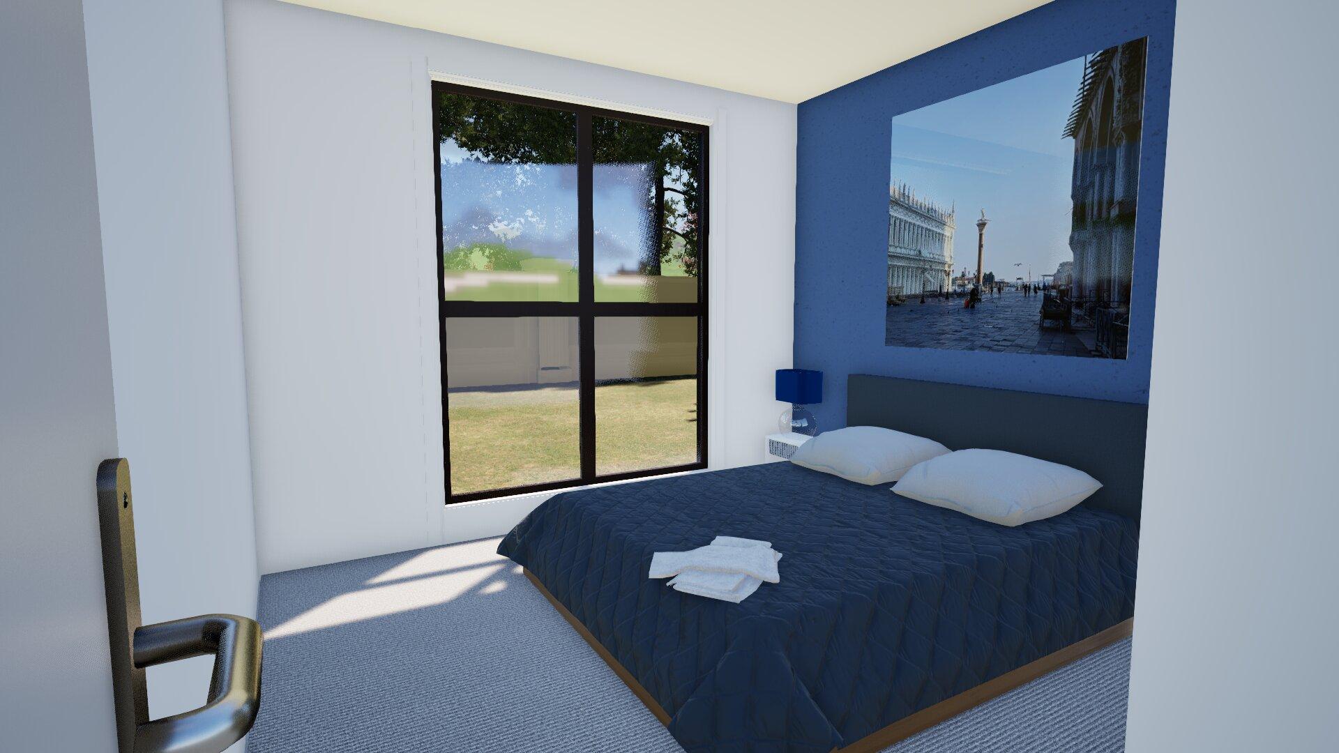 8 Maori Hill New home with an example of one of the bedrooms inside the house viewed from the door JDBuilders